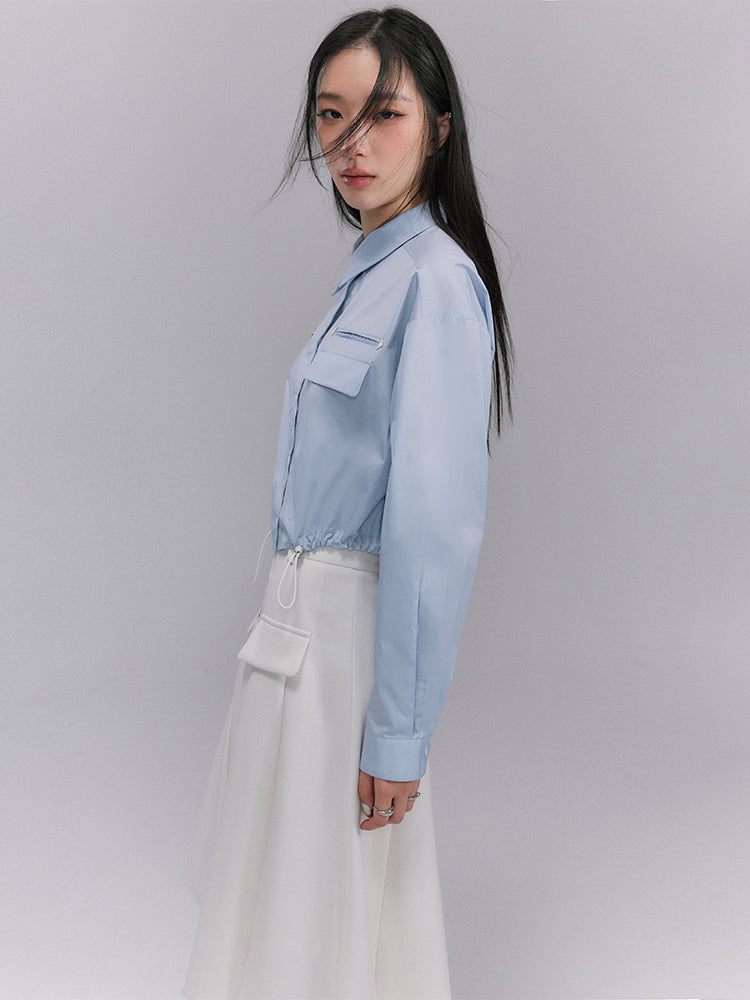 Natural Zip-Pocket Simple Cichi Shirt