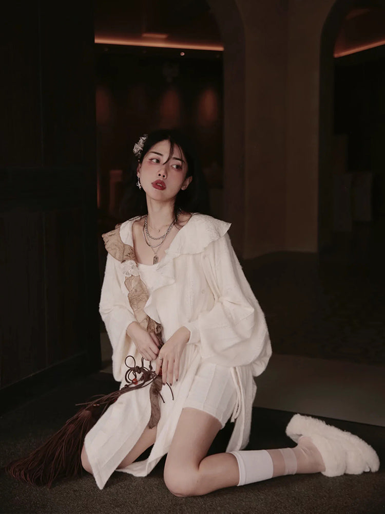 Shirt&One-piece Ruffle Slim Set-up