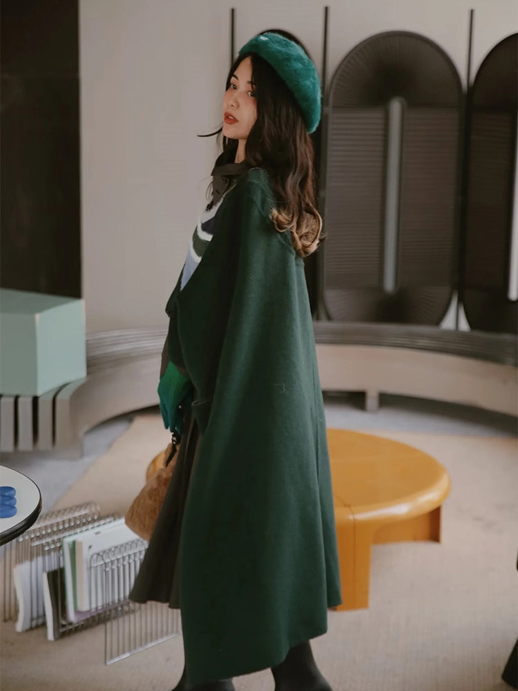 Reversible 2way Wool Long&Short Cradigan