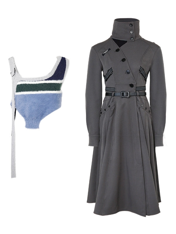 Nichi Knit Vest&One-piece Set-up