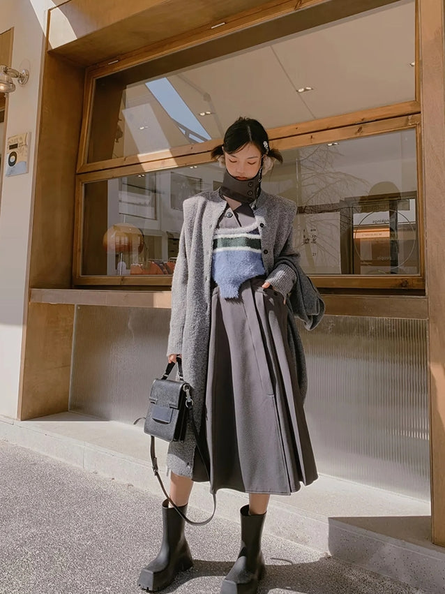 Nichi Knit Vest&One-piece Set-up
