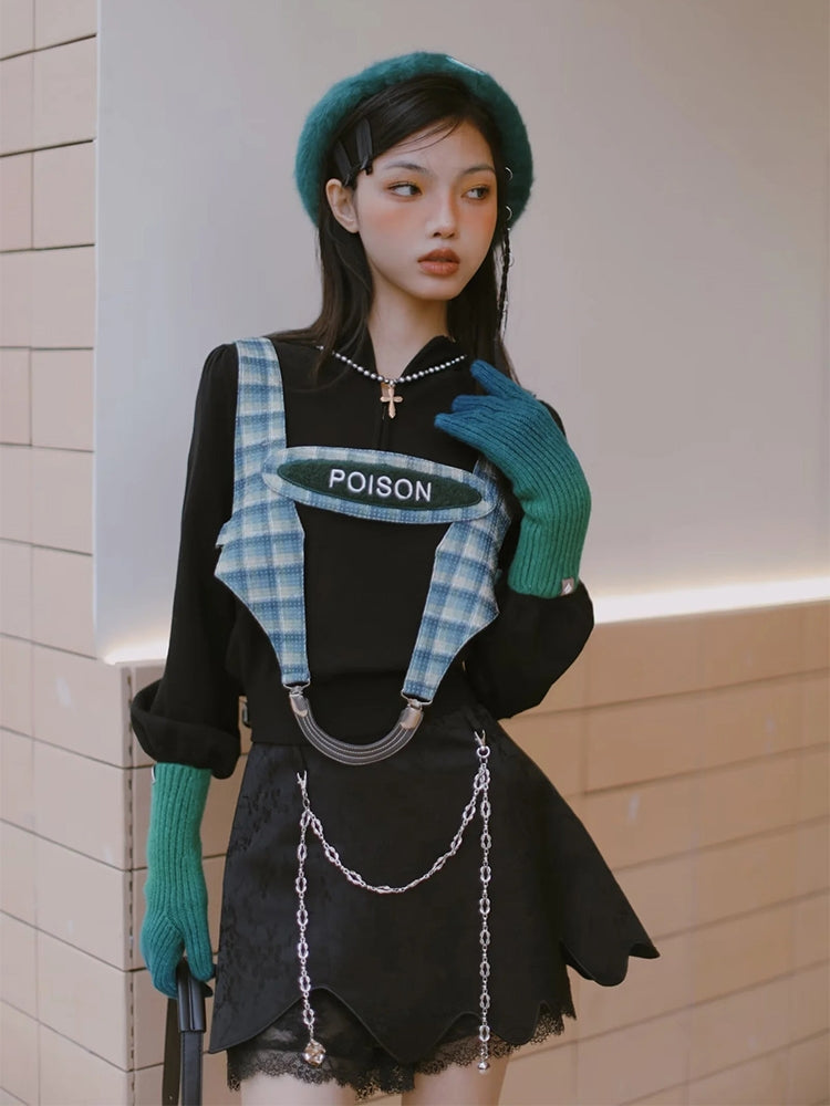 Cropped Hoodie Casual Knit