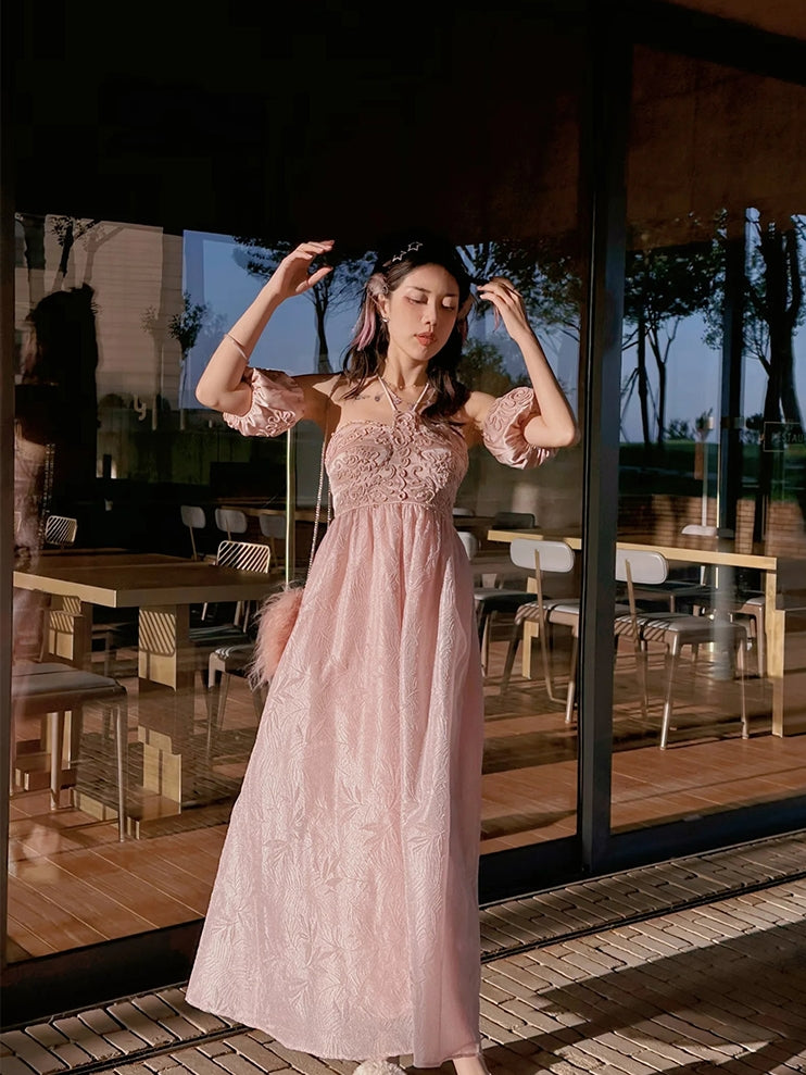 Princess Fairy Sheer Embroidery Cardigan&One-piece