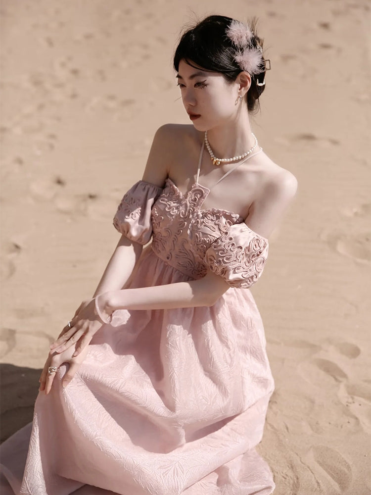 Princess Fairy Sheer Embroidery Cardigan&One-piece