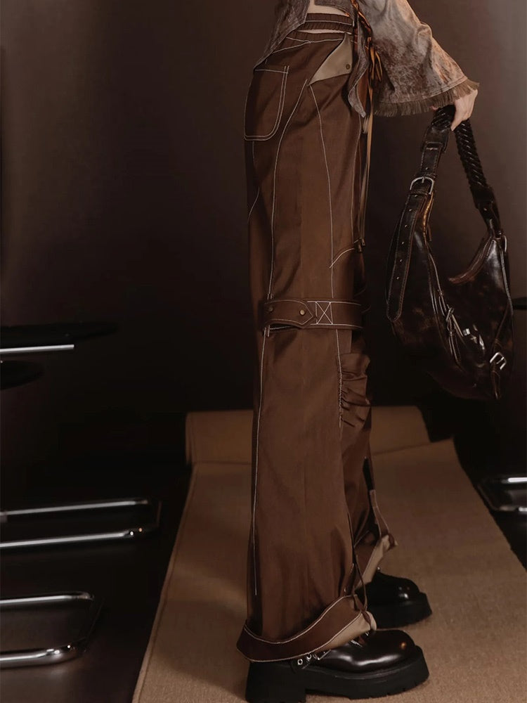 Retro Patchwork Fish-Tail Nichi Pants&Skirt