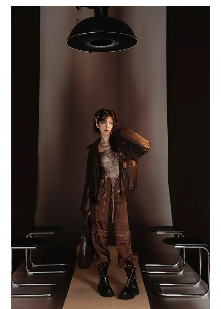 Retro Patchwork Fish-Tail Nichi Pants&Skirt