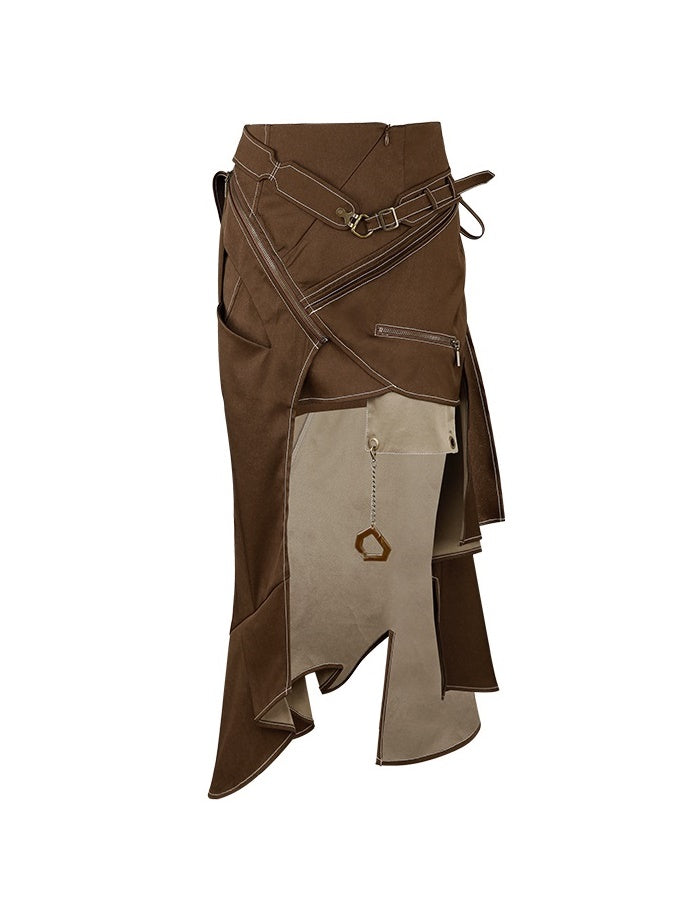 Retro Patchwork Fish-Tail Nichi Pants&Skirt