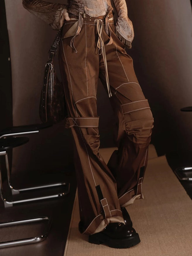 Retro Patchwork Fish-Tail Nichi Pants&Skirt