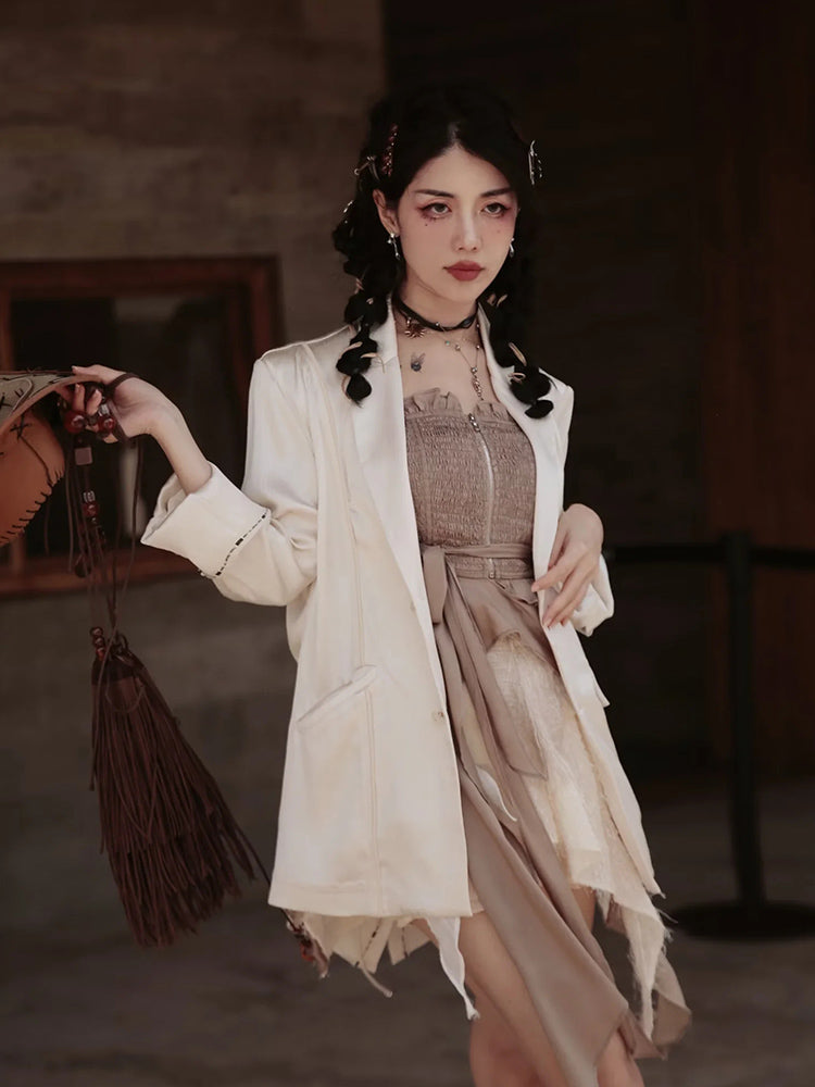 Back-open Oversize Nichi Summer-Jacket