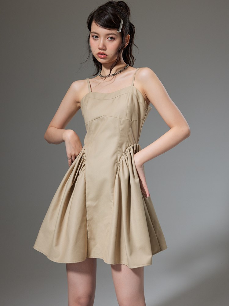 Plain Trench Ribbon Jacket&One-piece