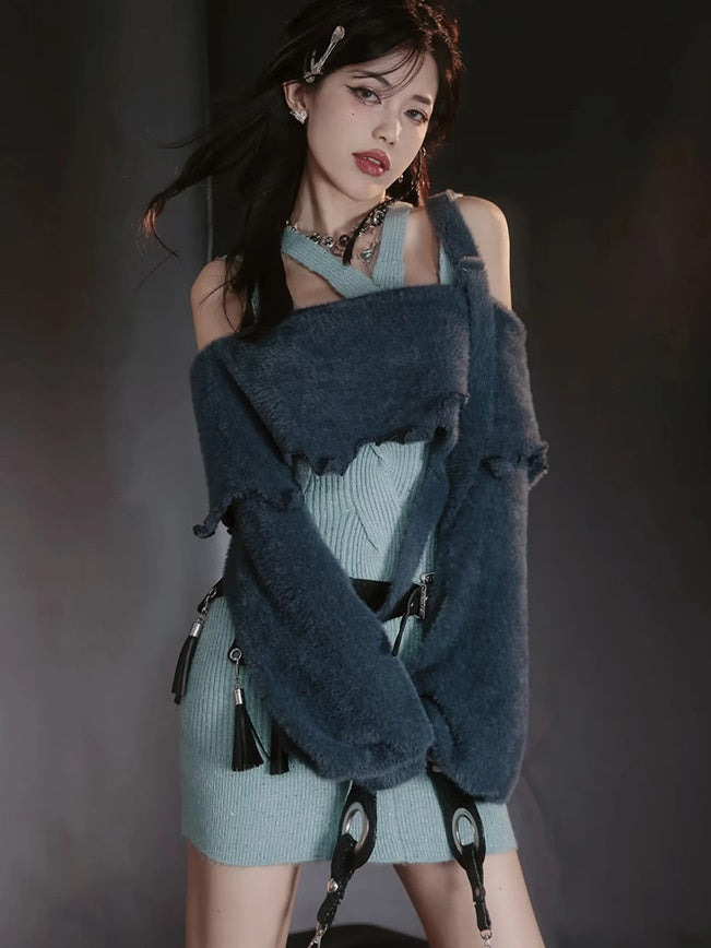 Tie-Dye Refreshing Chic Knit-One-Piece&Long-Skirt