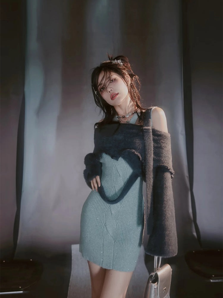 Tie-Dye Refreshing Chic Knit-One-Piece&Long-Skirt