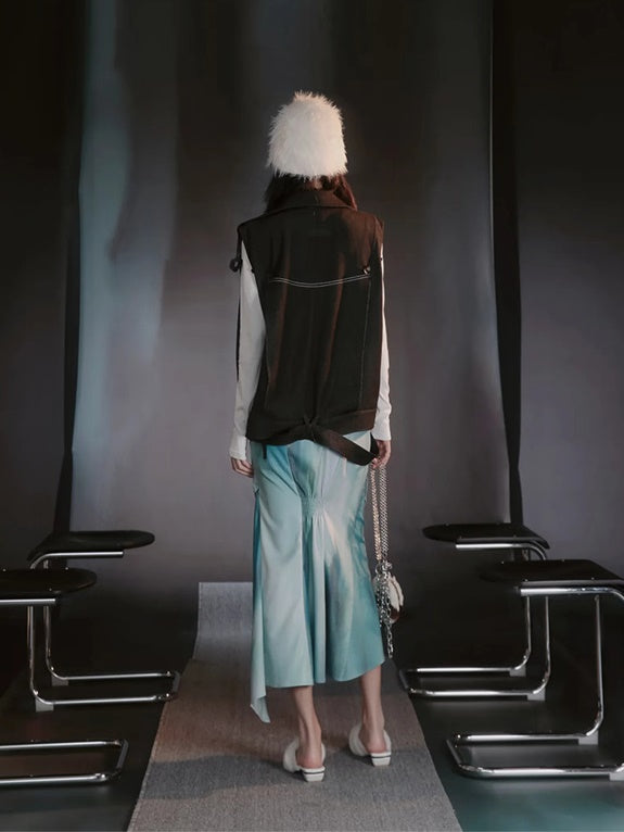 Tie-Dye Refreshing Chic Knit-One-Piece&Long-Skirt