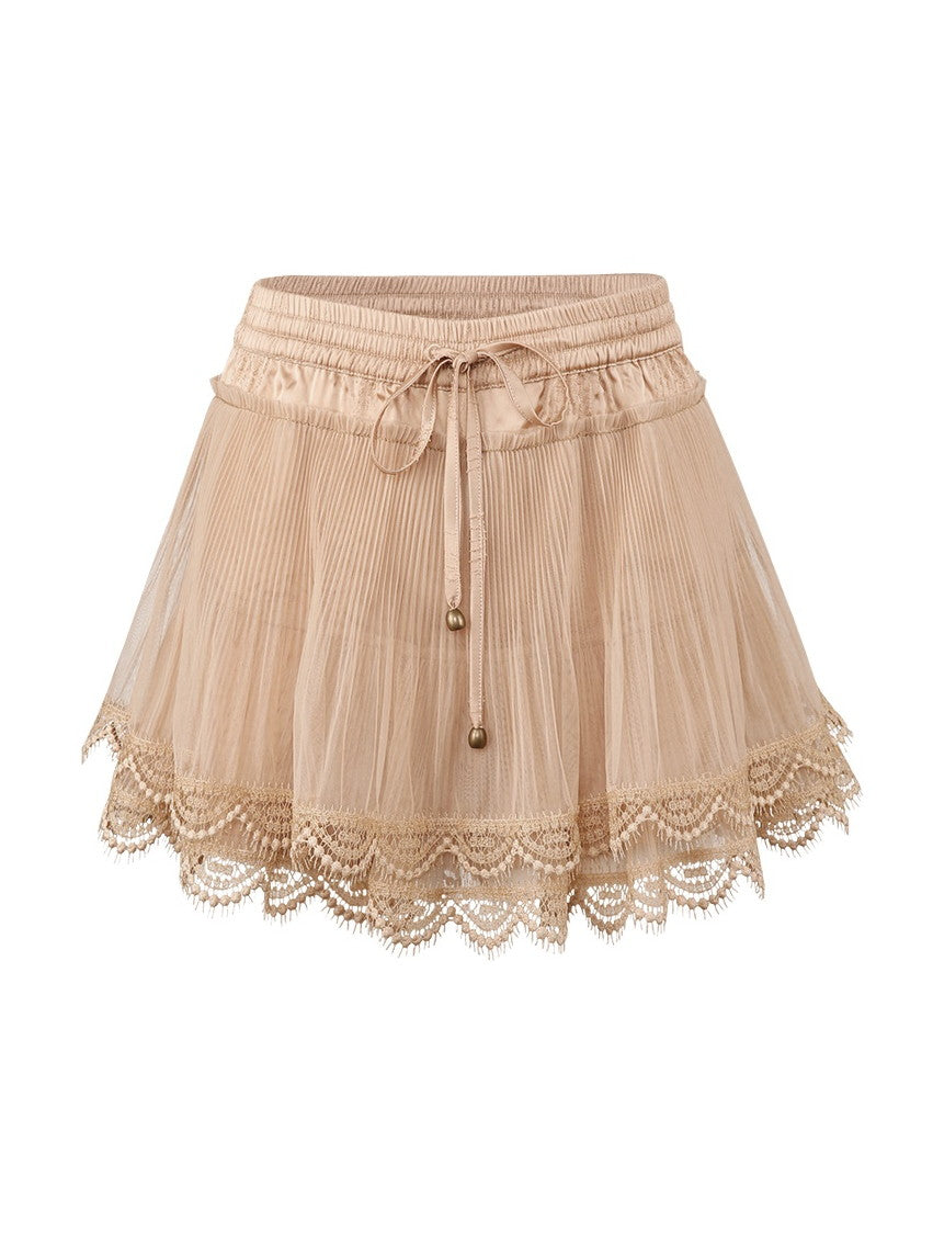 Retro Lace Glossy Chic Elegant One-Piece&Skirt