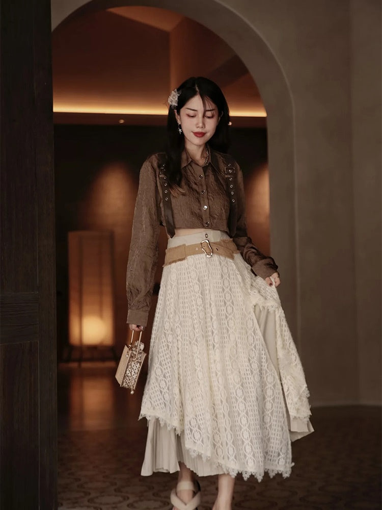 One-piece&Shirt Belt Nichi Long Set-up