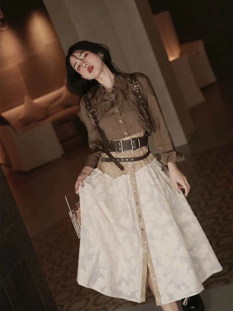 One-piece&Shirt Belt Nichi Long Set-up