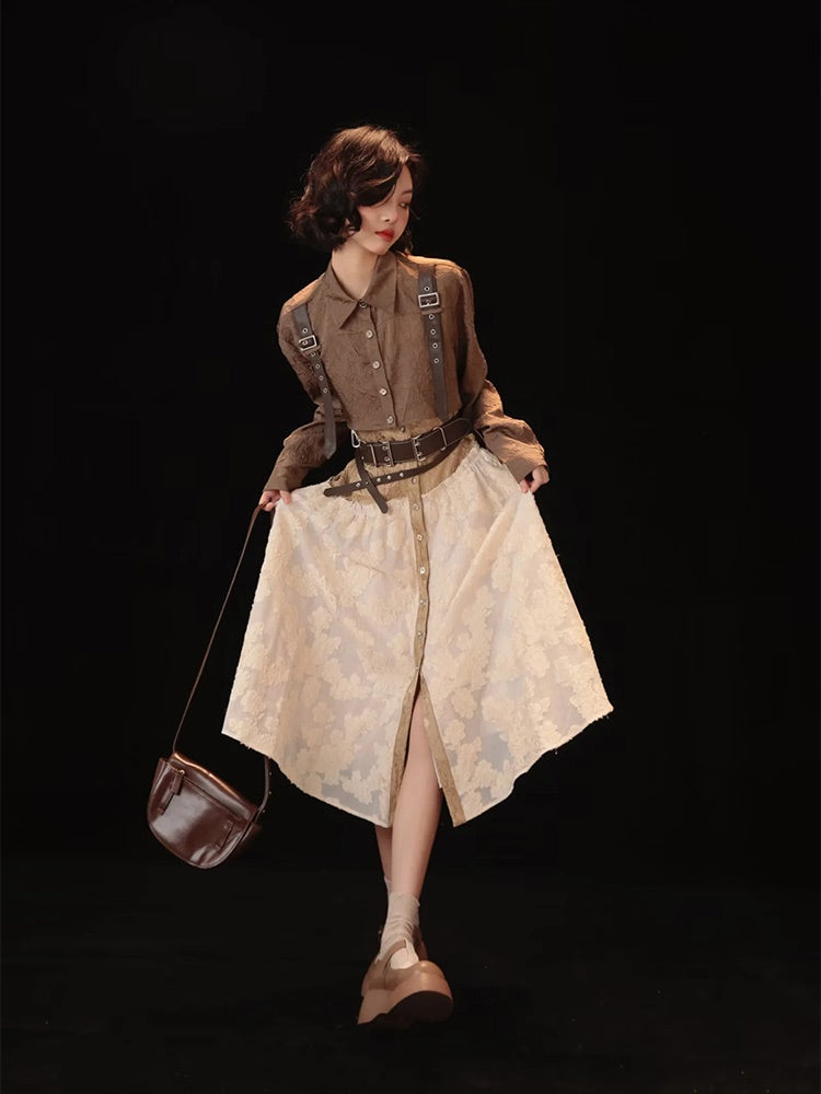 One-piece&Shirt Belt Nichi Long Set-up
