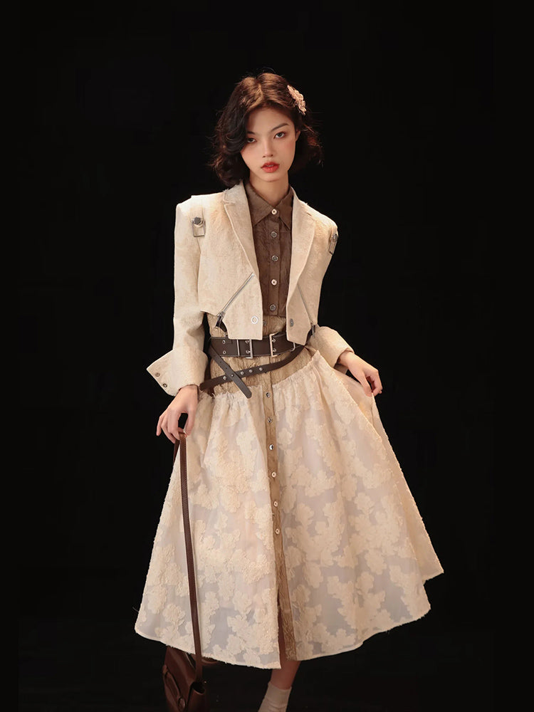 One-piece&Shirt Belt Nichi Long Set-up