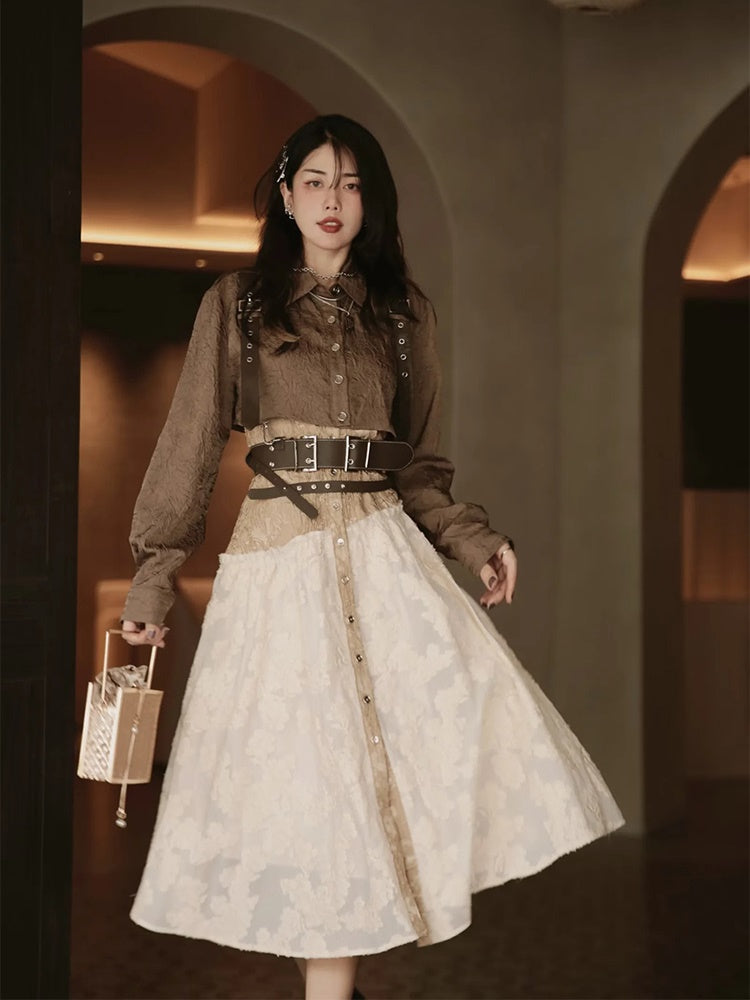 One-piece&Shirt Belt Nichi Long Set-up