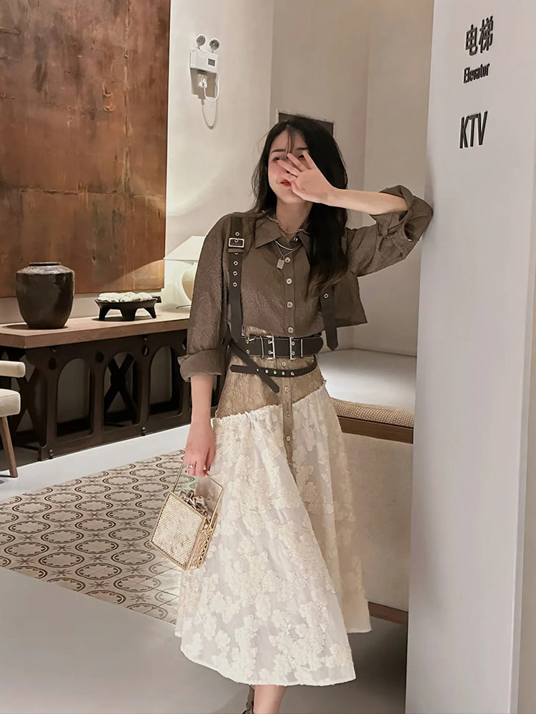 One-piece&Shirt Belt Nichi Long Set-up