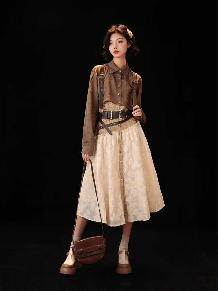 One-piece&Shirt Belt Nichi Long Set-up