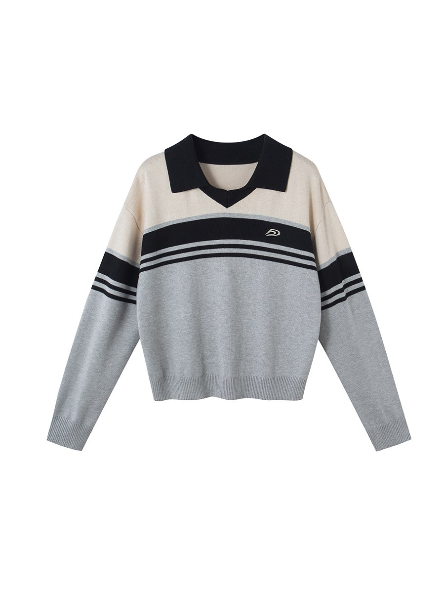 Border Sporty Casual Knit