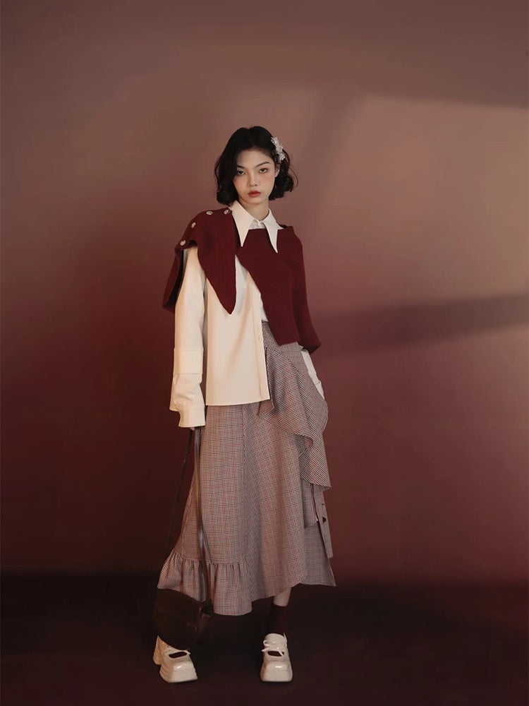 Shawl&Shirt Layered Nichi Set-up