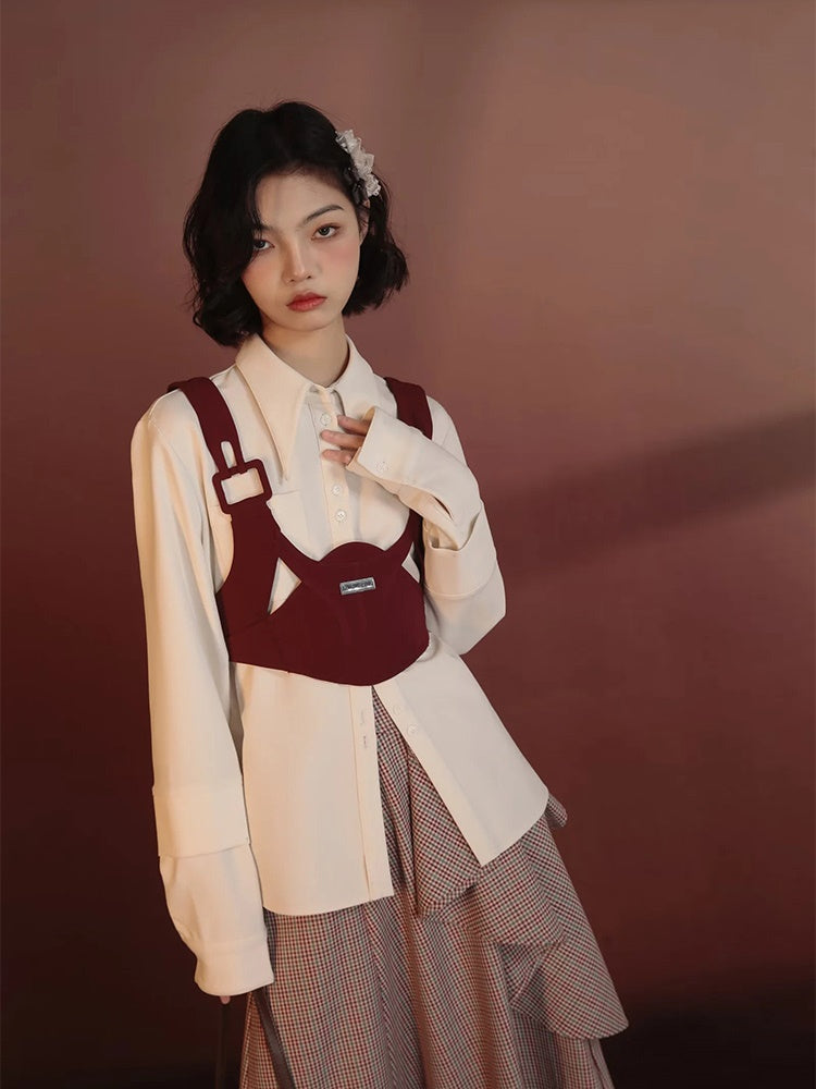 Shawl&Shirt Layered Nichi Set-up