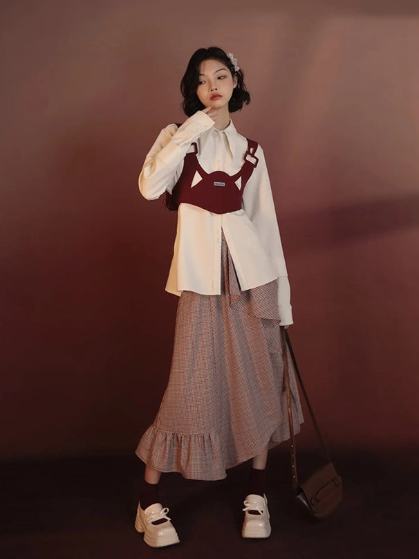 Shawl&Shirt Layered Nichi Set-up
