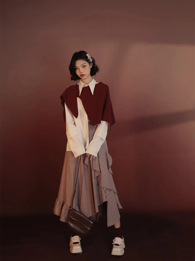 Shawl&Shirt Layered Nichi Set-up