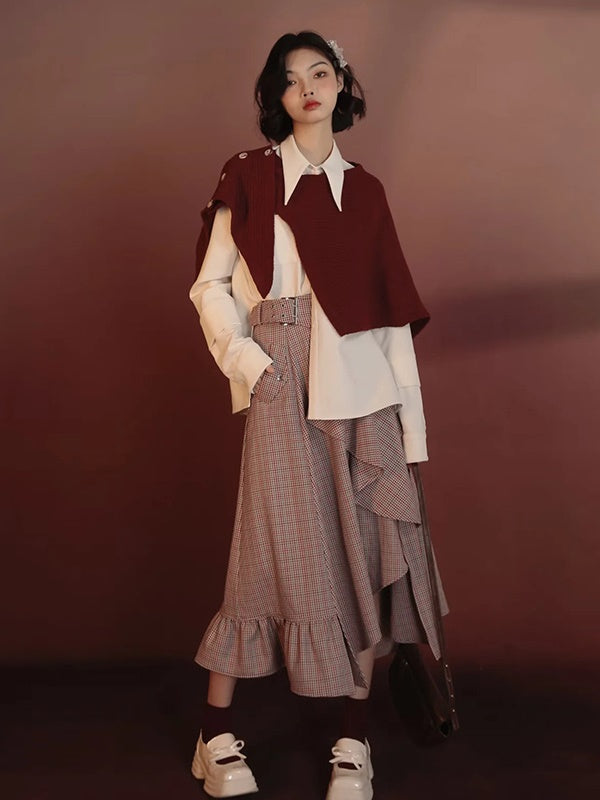 Shawl&Shirt Layered Nichi Set-up