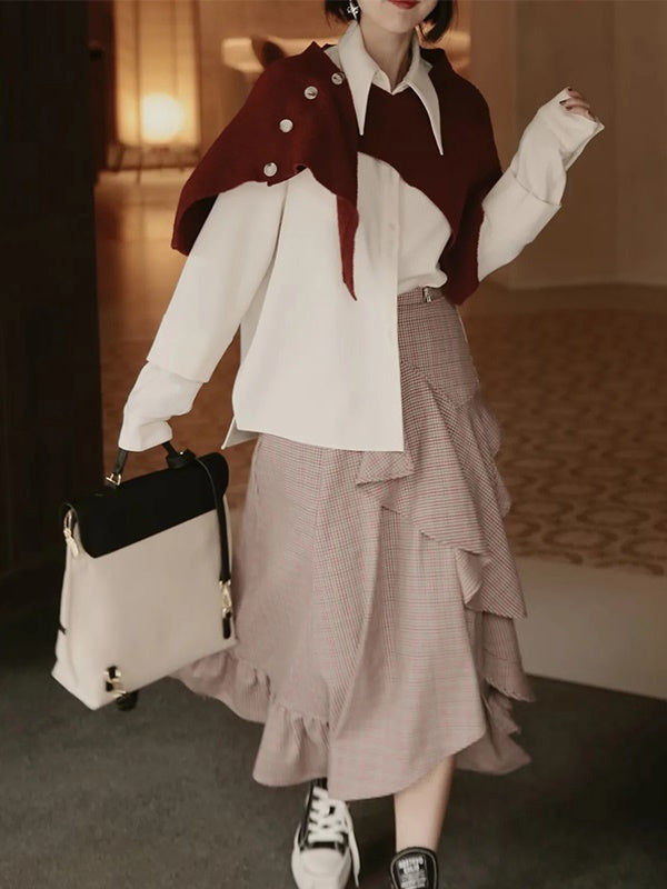 Shawl&Shirt Layered Nichi Set-up