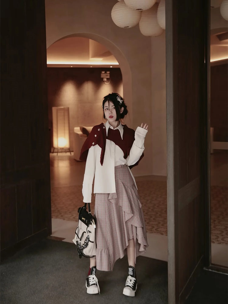 Shawl&Shirt Layered Nichi Set-up