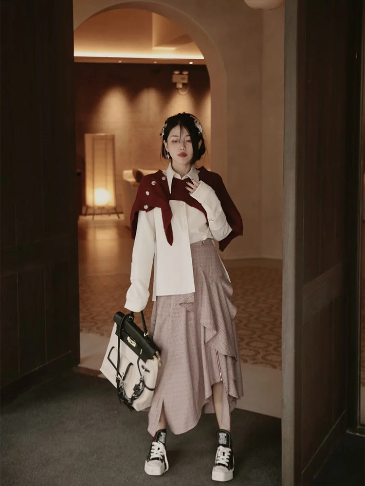 Shawl&Shirt Layered Nichi Set-up