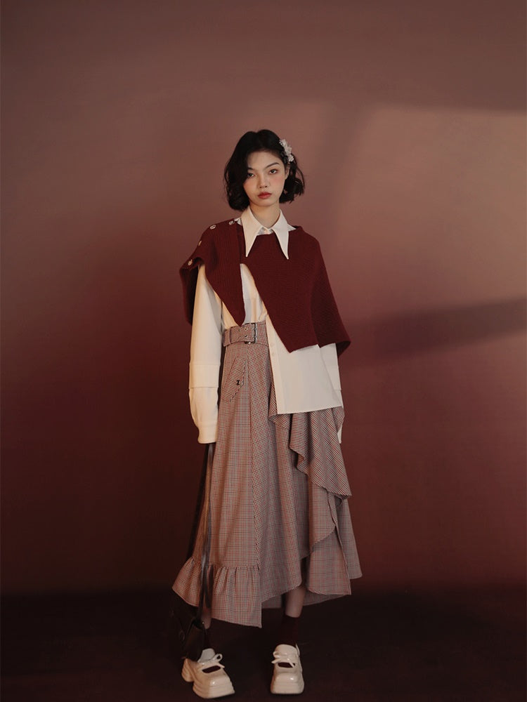 Shawl&Shirt Layered Nichi Set-up