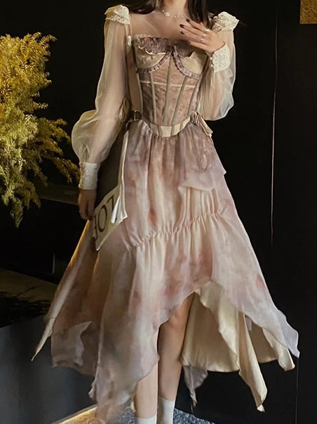 Fairy Marble Blouse Skirt