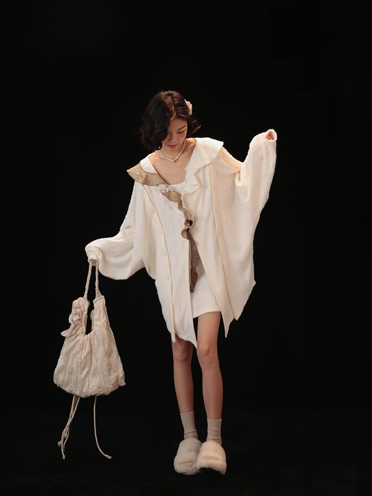 Shirt&One-piece Ruffle Slim Set-up