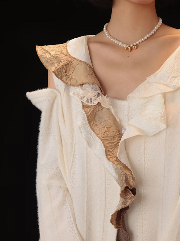 Shirt&One-piece Ruffle Slim Set-up