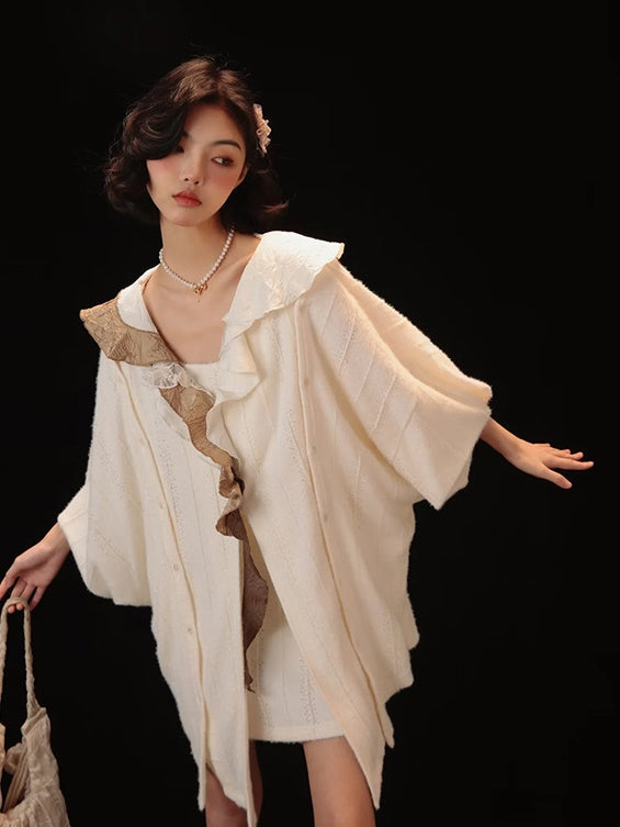 Shirt&One-piece Ruffle Slim Set-up