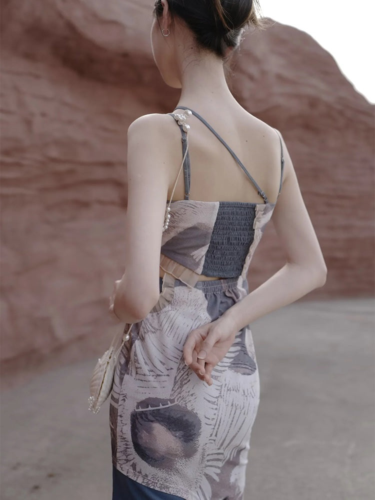 One-piece&Inner-Pants Nichi Tight Asymmetry Set-up