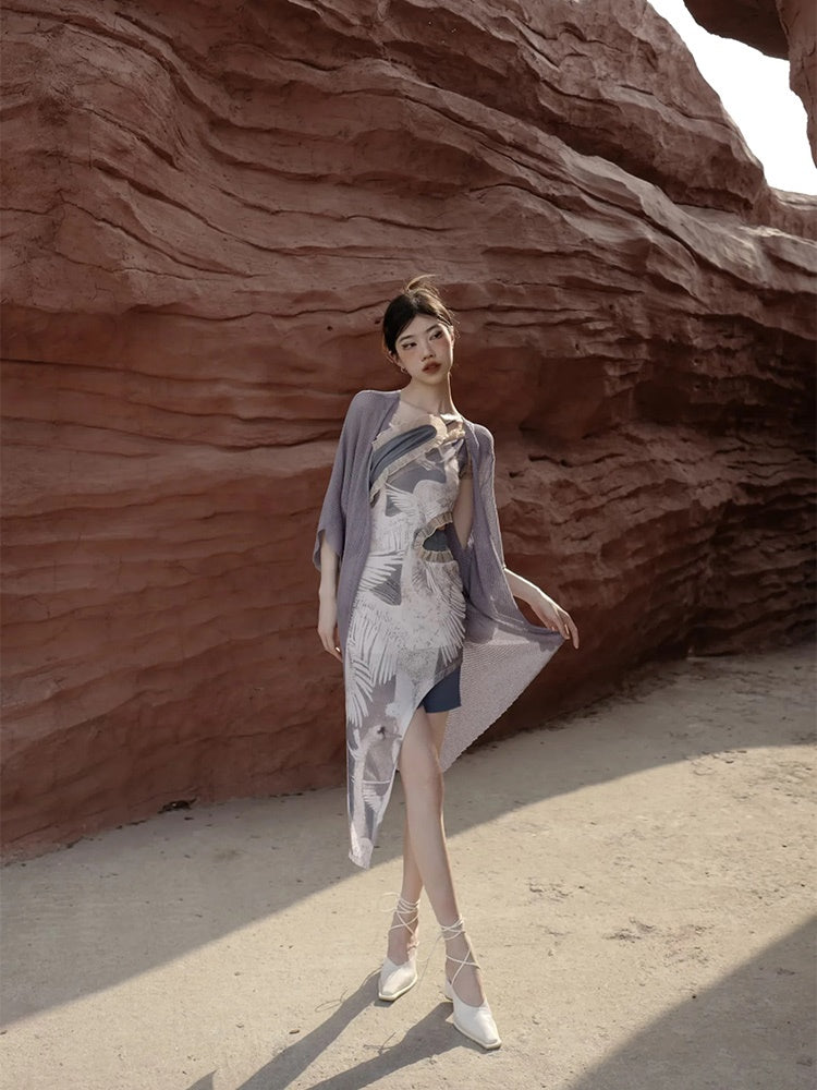 One-piece&Inner-Pants Nichi Tight Asymmetry Set-up