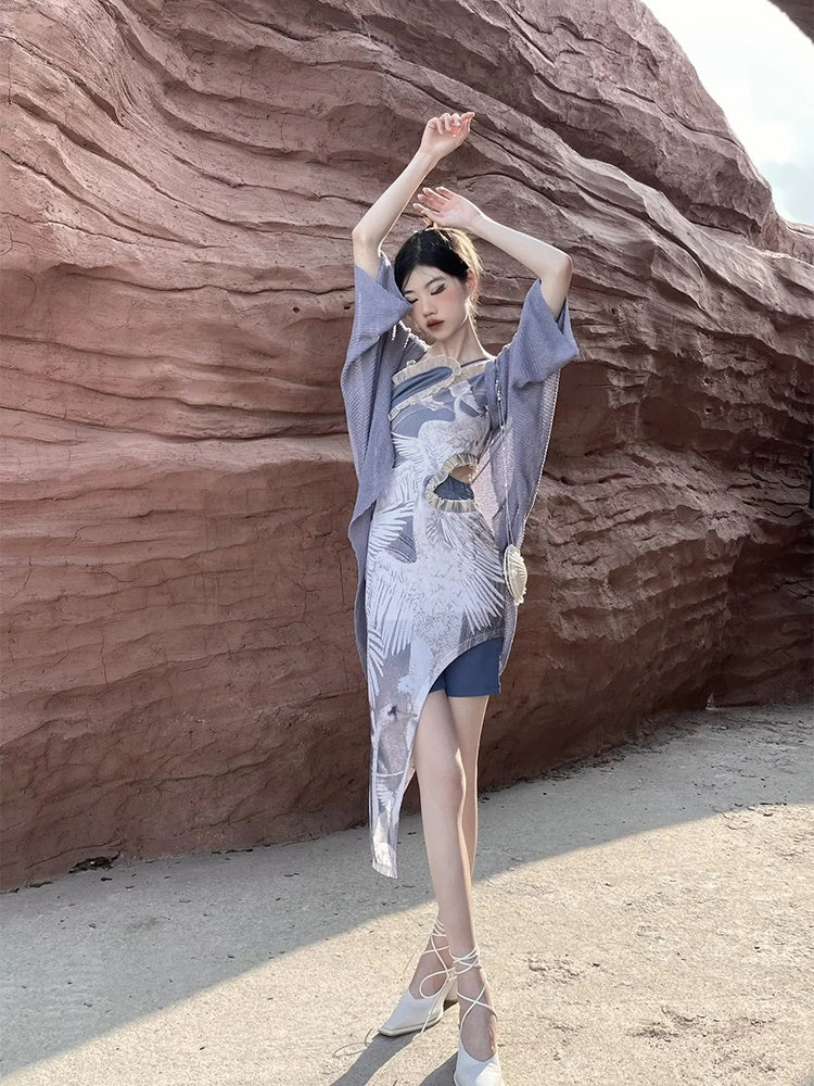 One-piece&Inner-Pants Nichi Tight Asymmetry Set-up