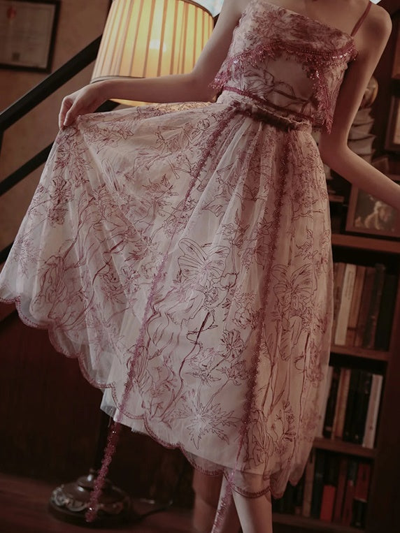 Princess Dress Flower Lace One-piece&Cardigan