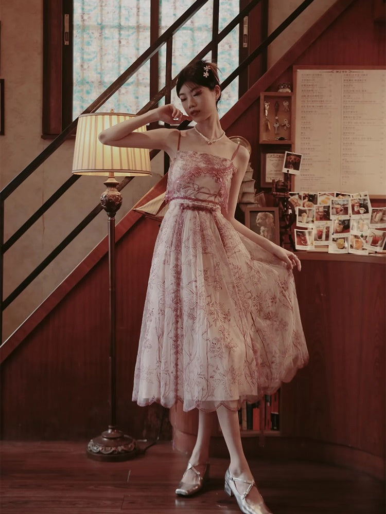 Princess Dress Flower Lace One-piece&Cardigan