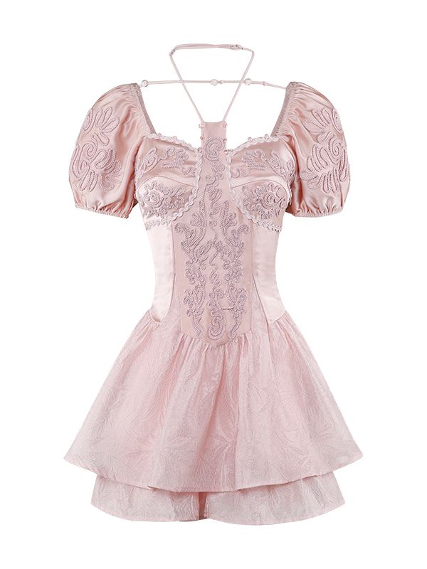 Princess Fairy Sheer Embroidery Cardigan&One-piece