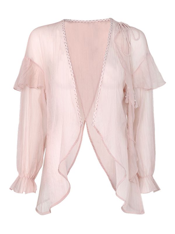 Princess Fairy Sheer Embroidery Cardigan&One-piece