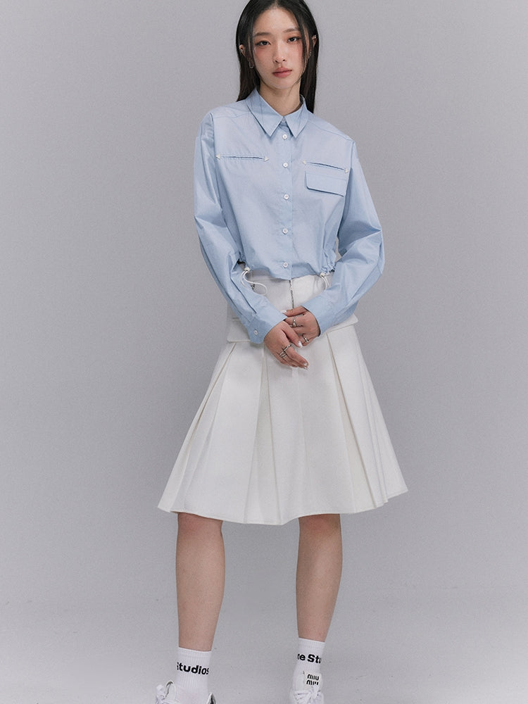 Natural Zip-Pocket Simple Cichi Shirt