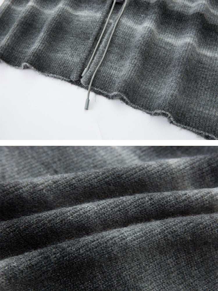 Border Lace-up Loose Knit