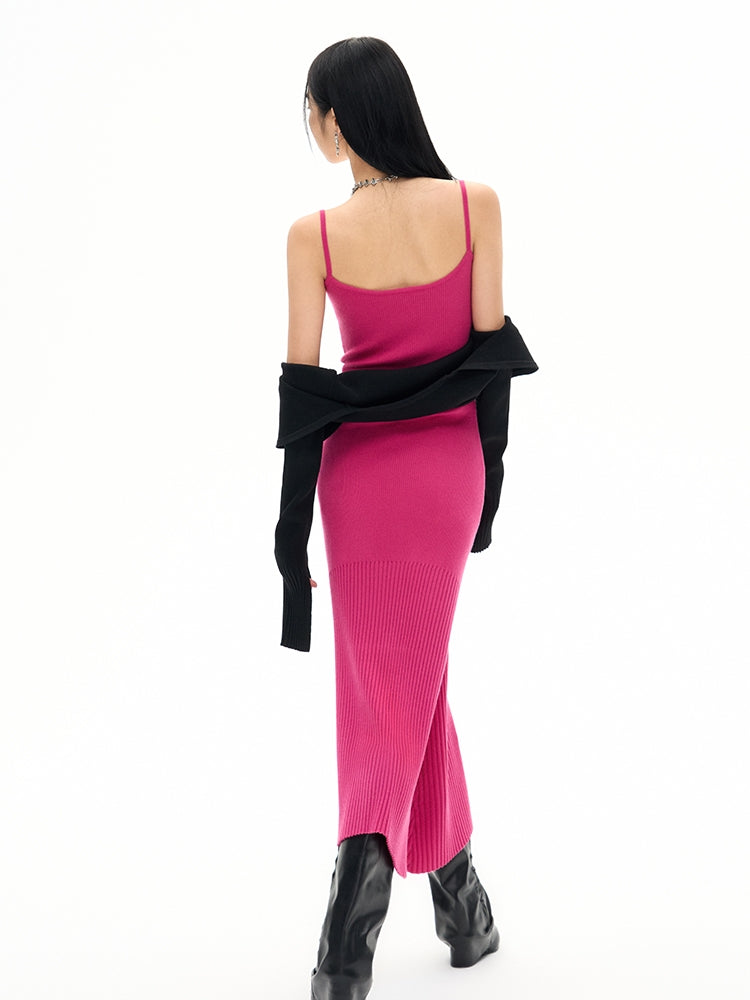 Summer-Knit Mermaid Tight Vivid Cardigan&One-Piece