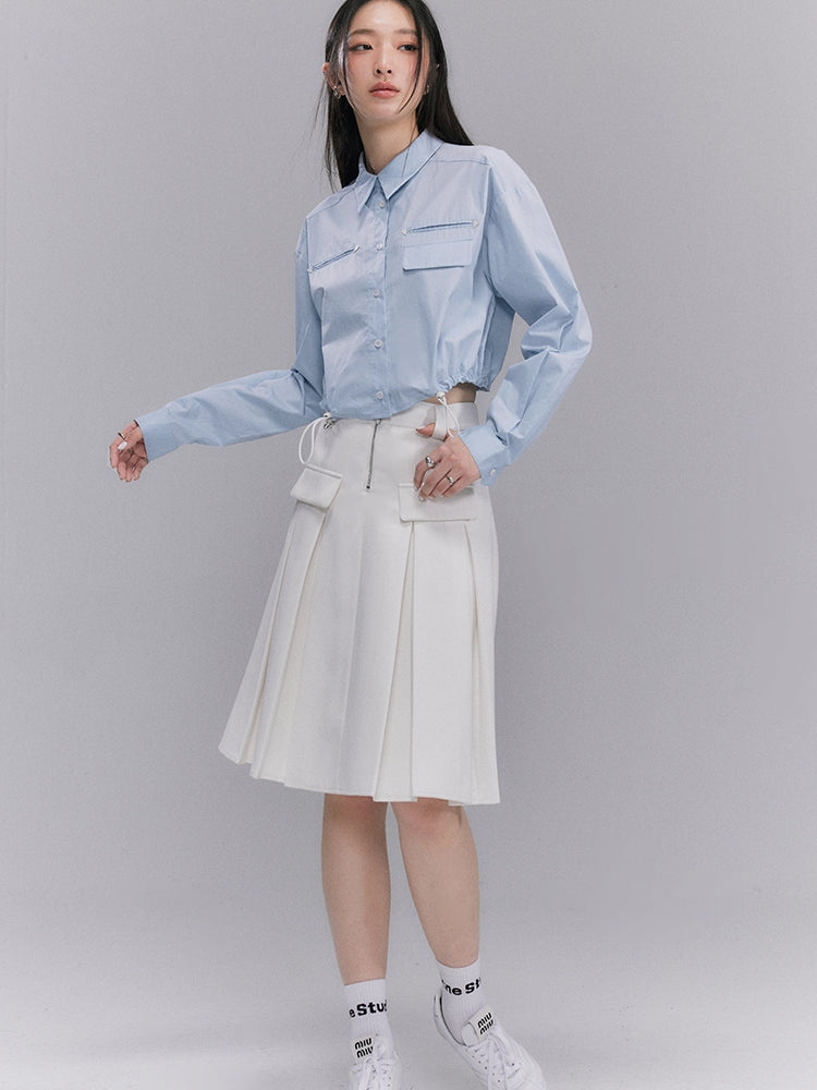Natural Zip-Pocket Simple Cichi Shirt